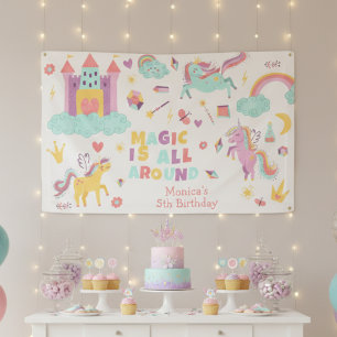 Banderoles La magie de la licorne Pastel est autour de l'anni