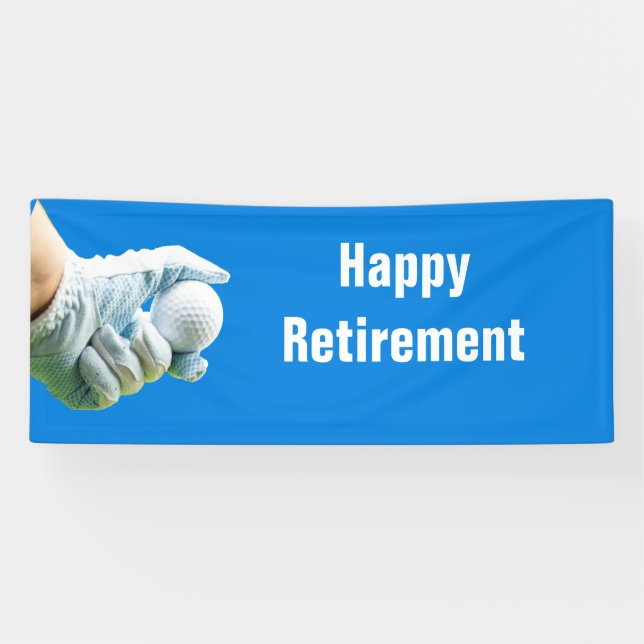 Banderoles La main du golfeur tient une balle de golf sur une (Horizontal)