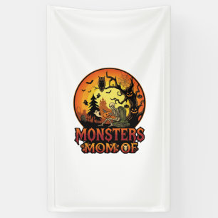 Banderoles La maman des monstres Halloween squelette citrouil