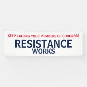 Banderoles La résistance du congrès d'appel fonctionne la