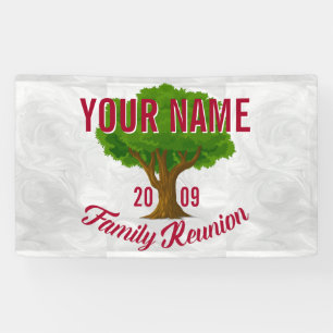 Banderoles La Réunion de famille personnalisée par arbre