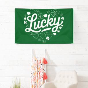 Banderoles La Saint-Patrick Cœur Trèfle Chanceux Trèfle 