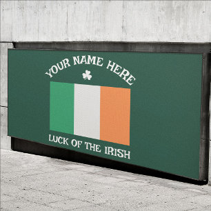 Banderoles La Saint-Patrick Drapeau Irlande Nom Personnalisé