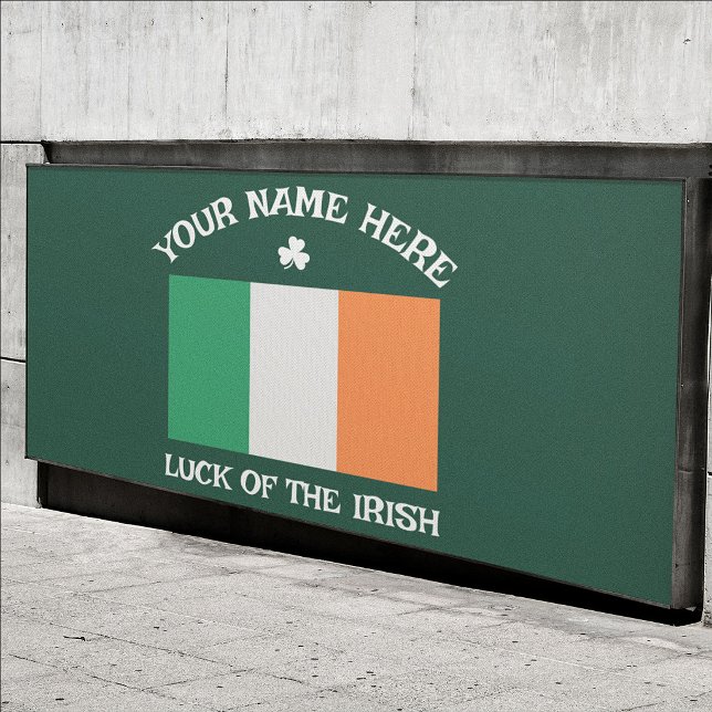Banderoles La Saint-Patrick Drapeau Irlande Nom Personnalisé  (Créateur téléchargé)
