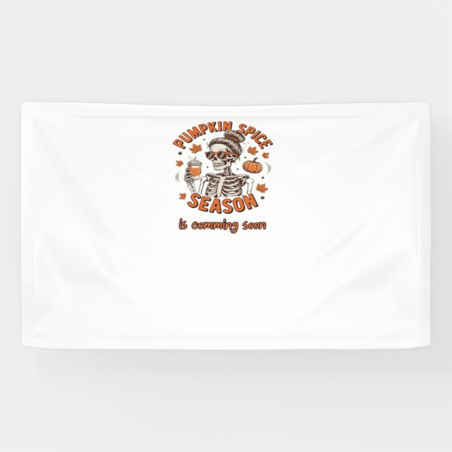 Banderoles La saison des épices citrouilles commence bientôt  (Horizontal)