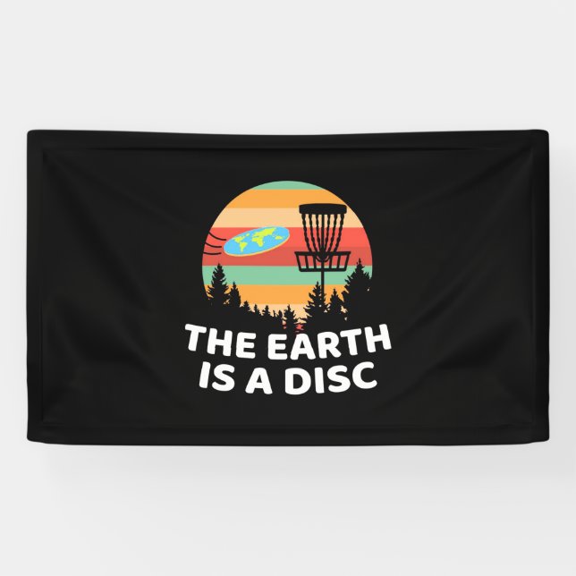 Banderoles La Terre Est Un Disque Golf (Horizontal)