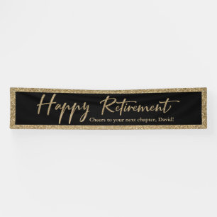 Banderoles La typographie de la retraite heureuse Parties sci
