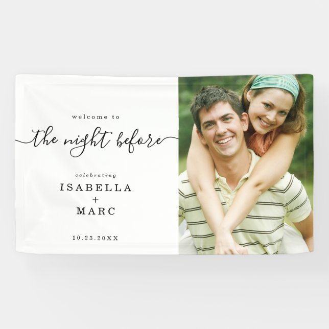 Banderoles La veille de la nuit avec photo pour la répétition (Horizontal)