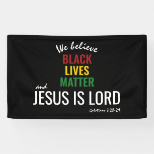 Banderoles LA VIE NOIRE EST IMPORTANTE Déclaration de JÉSUS