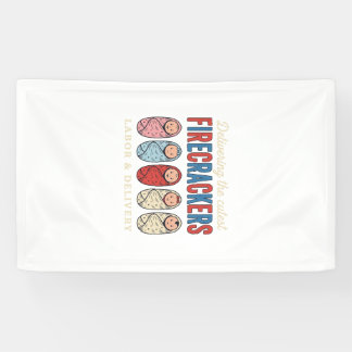 Banderoles Laboratoire & Accouchement Pétards Mignonne Infirm