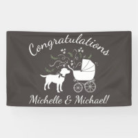 Labrador Baby shower de chien Laboratoire gris Neu