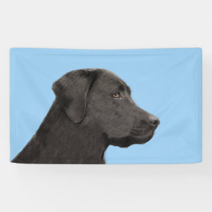 Banderoles Labrador Retriever Black Peinture Original Chien A