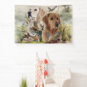 Banderoles Labrador Retrivers avec faisan, Art