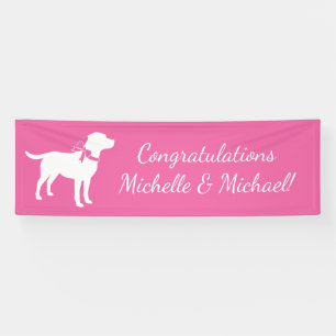 Banderoles Labrador Theme Chien Baby shower Pink Lab
