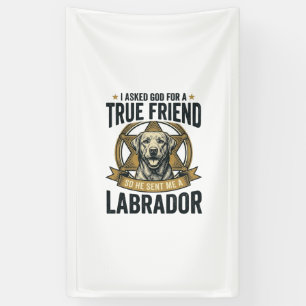 Banderoles Labrador Vrai Ami Design Vintage Amateur de Chien_