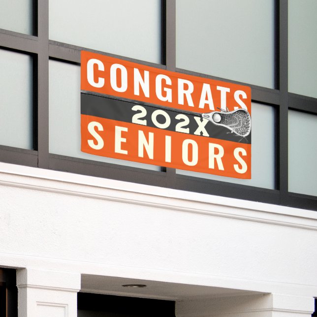 Banderoles Lacrosse Congrats Team Orange Banner (Bâtiment extérieur)