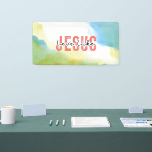 Banderoles L'amour comme Jésus Inspirationnel Citation chréti