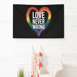Banderoles L'amour n'a jamais tort Mois de la fierté LGBT