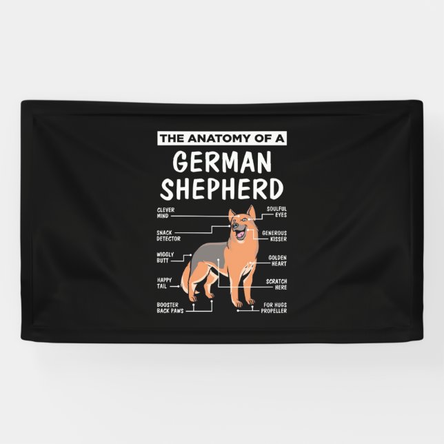 Banderoles L'Anatomie D'Un Berger Allemand (Horizontal)