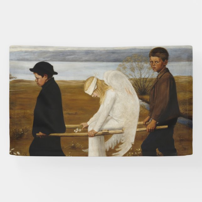 Banderoles L'ange blessé (par Hugo Simberg) (Horizontal)