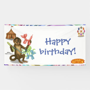 Banderoles L'anniversaire de la magie du singe en ballon de S