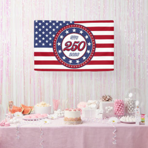 Banderoles L'anniversaire des 250 ans de l'Amérique avec le d