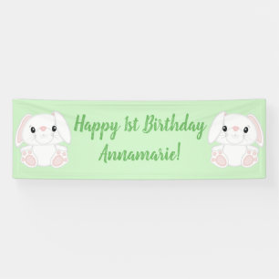 Banderoles Lapin Lapin Fête d'Anniversaire Vert