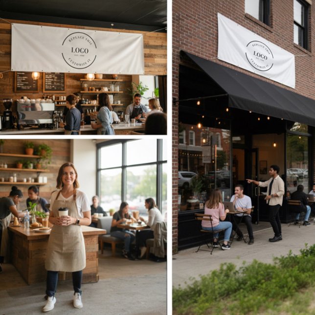 Banderoles Large Simple Logo Company Branding Professional (Indoor and outdoor large banner with logo.)