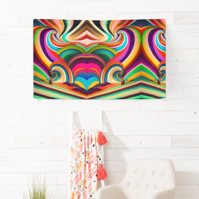 Banderoles L'art abstrait de Bonnaroo (En situation)