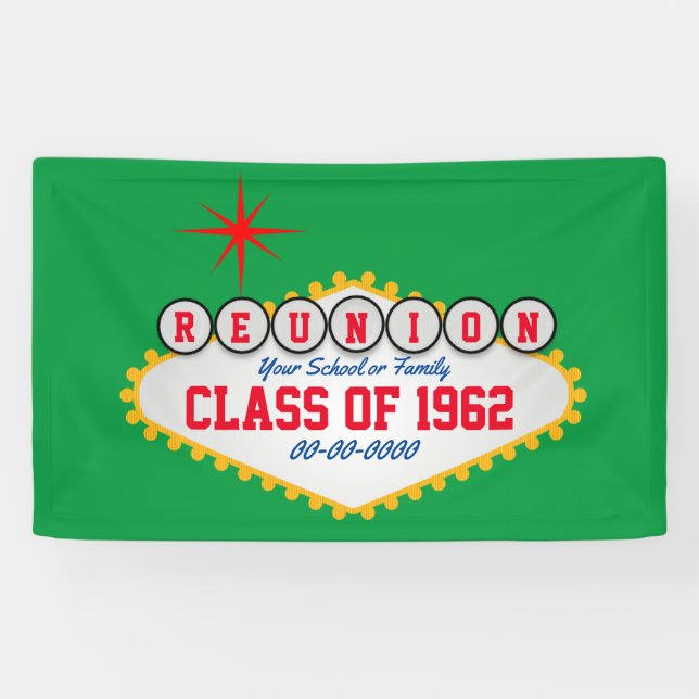 Banderoles Las Vegas Style Réunion Personnaliser  (Horizontal)