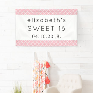Banderoles Latticework rose, Trellis marocain, Sweet 16