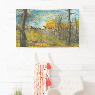 Banderoles L'automne d'or dans une chênaie