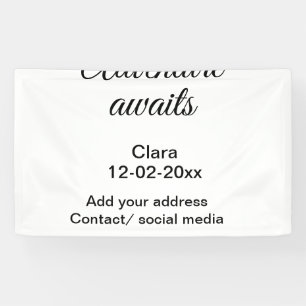 Banderoles L'aventure commence ajouter nom date année lieu