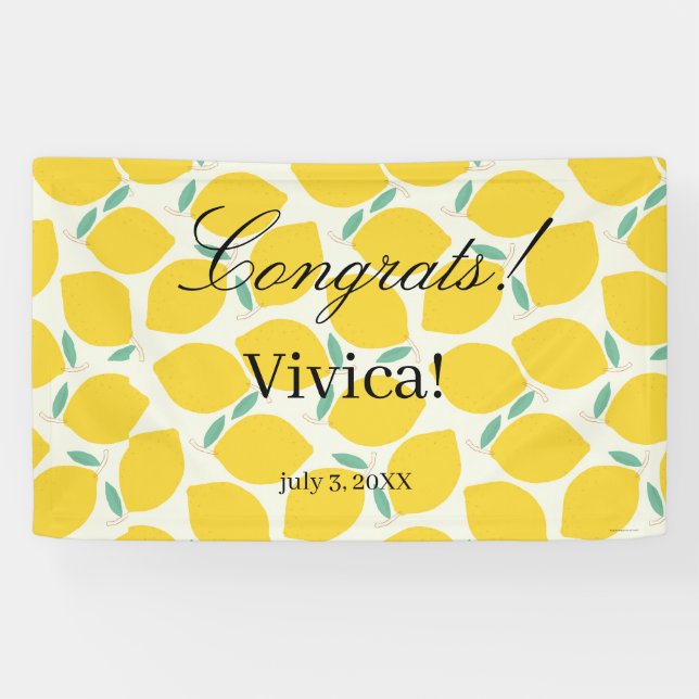 Banderoles Le Baby shower principal de citron citron à la tai (Horizontal)