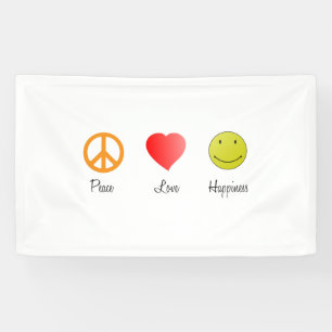 Banderoles Le Bonheur d'amour pour la paix