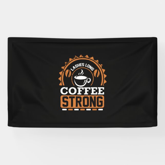 Banderoles Le Café Arrive Longue Et Café (Horizontal)