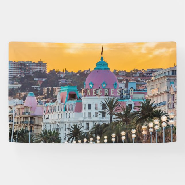 Banderoles Le célèbre hôtel de luxe Negresco à Nice France (Horizontal)