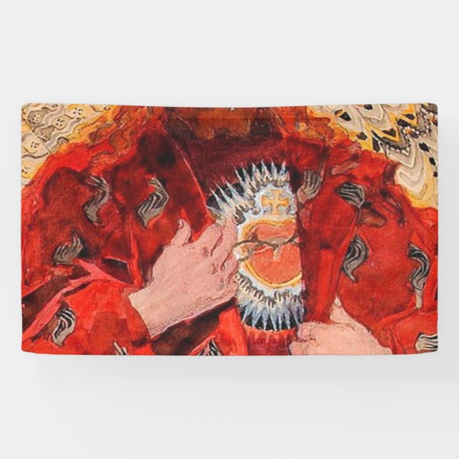 Banderoles Le Coeur Sacré De Jésus 1911 - Jozef Mehoffer (Horizontal)