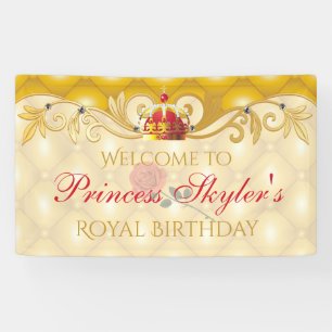 Banderoles Le cru s'est levé, princesse Birthday Banner