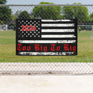 Banderoles Le Drapeau Américain vintage Trop Gros Pour Attire