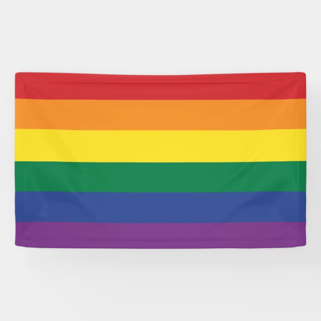 Banderoles Le drapeau arc-en-ciel (Horizontal)