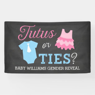 Banderoles Le genre de tutus ou de cravates indiquent le baby