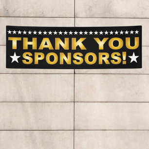 Banderoles Le Merci sponsorise l'or et le noir