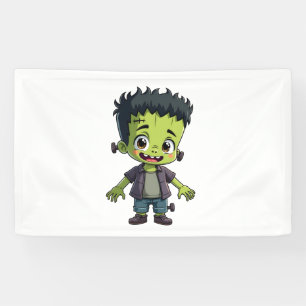 Banderoles Le Monstre de Frankenstein - Caricature d'Hallowee