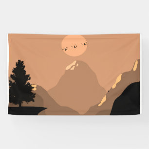 Banderoles Le paysage naturel des montagnes