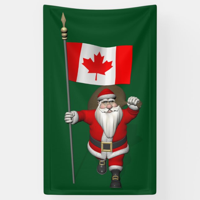 Banderoles Le Père Noël visite le Canada (Vertical)