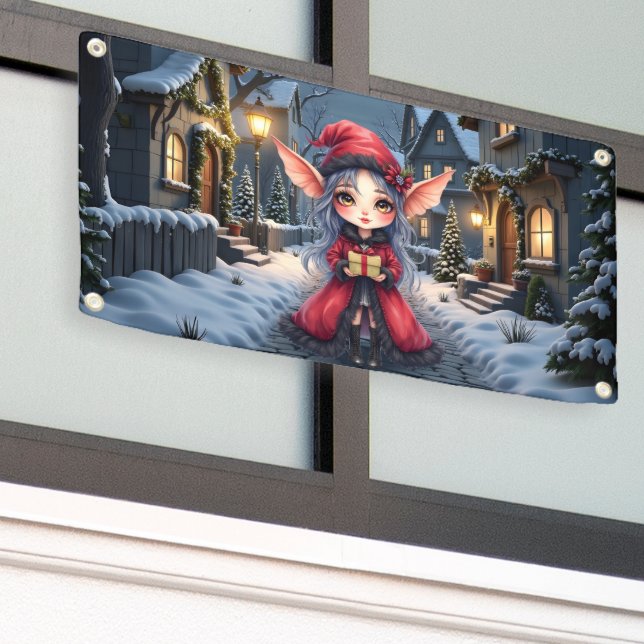 Banderoles Le Petit Messager de Noël.  (Bâtiment extérieur)