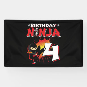 Banderoles Le poison de Ninja Birthday
