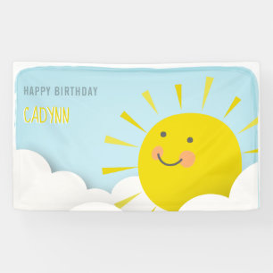 Banderoles Le soleil opacifie l'anniversaire de ciel