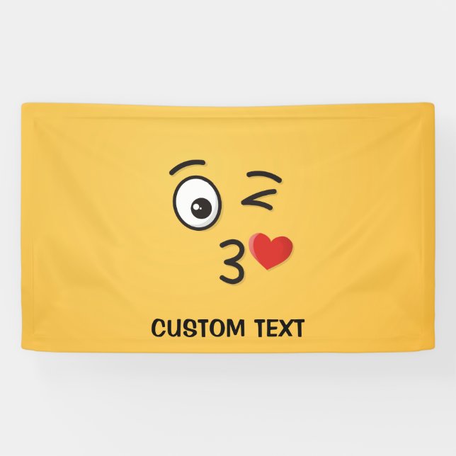 Banderoles Le visage Jetant un baiser (Horizontal)